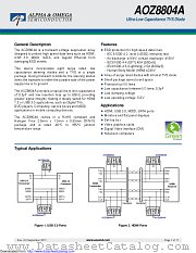 AOZ8804ADI datasheet pdf Alpha & Omega Semiconductor