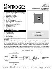 AIT1000 PICOTUNER datasheet pdf Anadigics Inc