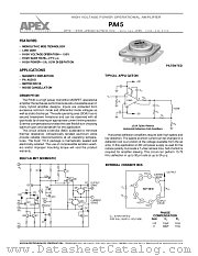 PA45 datasheet pdf Apex Microtechnology Corporation