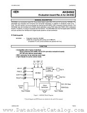 AKD4562, (AKD4562) datasheet pdf Asahi Kasei Microsystems