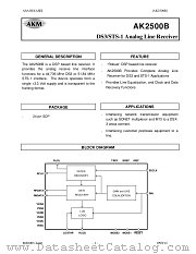 AK2500B datasheet pdf Asahi Kasei Microsystems