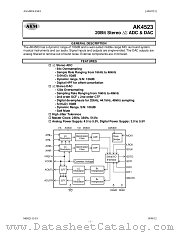AK4523 datasheet pdf Asahi Kasei Microsystems