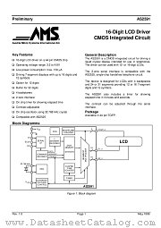 AS2591 datasheet pdf Austria Mikro Systems