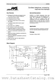 AS2504 datasheet pdf Austria Mikro Systems