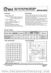 BS616LV4025 datasheet pdf Brilliance Semiconductor