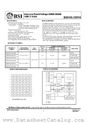 BS616LV2018 datasheet pdf Brilliance Semiconductor