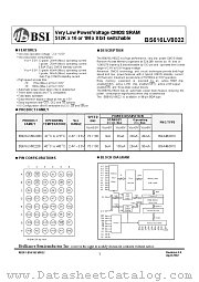 BS616LV8022 datasheet pdf Brilliance Semiconductor