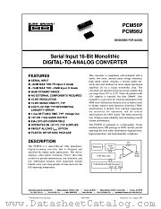 PCM56P, PCM56U datasheet pdf Burr Brown