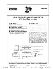 DAC714 datasheet pdf Burr Brown