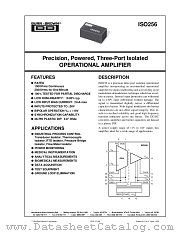 ISO256 datasheet pdf Burr Brown