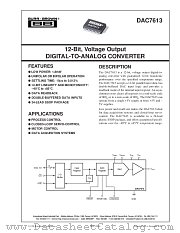 DAC7613 datasheet pdf Burr Brown