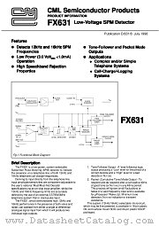 FX631 datasheet pdf CONSUMER MICROCIRCUITS LIMITED