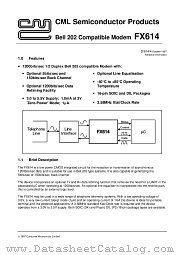 FX614 datasheet pdf CONSUMER MICROCIRCUITS LIMITED