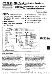 FX429A datasheet pdf CONSUMER MICROCIRCUITS LIMITED
