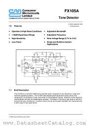 FX105A datasheet pdf CONSUMER MICROCIRCUITS LIMITED