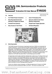 EV6020 datasheet pdf CONSUMER MICROCIRCUITS LIMITED