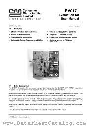 EV0171 datasheet pdf CONSUMER MICROCIRCUITS LIMITED