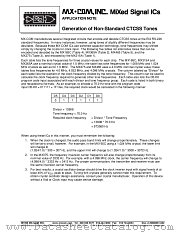 CTCSS datasheet pdf CONSUMER MICROCIRCUITS LIMITED