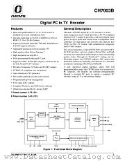 CH7003B datasheet pdf Chrontel