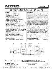 CS5541 datasheet pdf Cirrus Logic