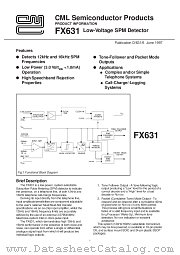 FX631 datasheet pdf CML