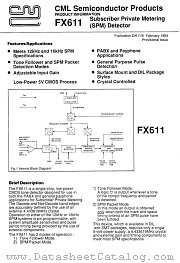 FX611 datasheet pdf CML