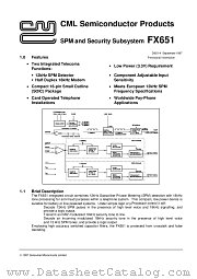 FX651 datasheet pdf CML