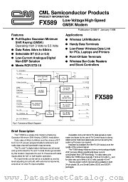 FX589 datasheet pdf CML