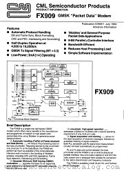 FX909 datasheet pdf CML