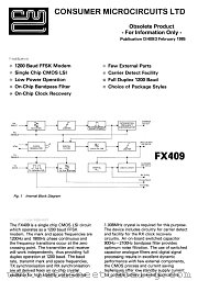 FX409 datasheet pdf CML