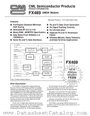 FX489 datasheet pdf CML