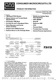FX419 datasheet pdf CML