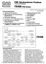 FX439 datasheet pdf CML