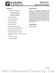 ES51971 datasheet pdf Cyrustek Co
