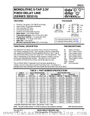3D3215 SERIES datasheet pdf Data Delay Devices Inc