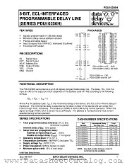 PDU10256H SERIES datasheet pdf Data Delay Devices Inc