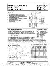 PDU15F SERIES datasheet pdf Data Delay Devices Inc