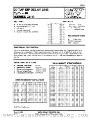 2214 SERIES datasheet pdf Data Delay Devices Inc