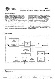 DM9131 datasheet pdf Davicom Semiconductor