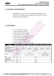 EM55000S datasheet pdf ELAN Microelectronics