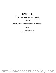 EM91886 datasheet pdf ELAN Microelectronics