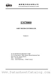 EM78800 datasheet pdf ELAN Microelectronics