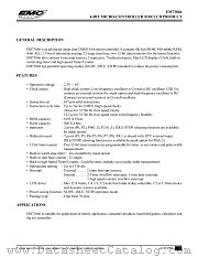 EM73866 datasheet pdf ELAN Microelectronics