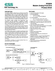 ES2828 datasheet pdf ESS Technology