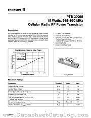 PTB20095 datasheet pdf Ericsson Microelectronics