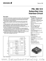 PBL38610/2 datasheet pdf Ericsson Microelectronics