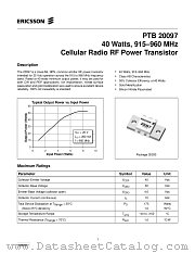 PTB20097 datasheet pdf Ericsson Microelectronics