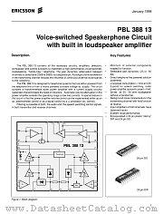 PBL38813 datasheet pdf Ericsson Microelectronics