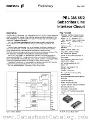 PBL38665/2 datasheet pdf Ericsson Microelectronics