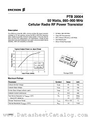 PTB20004 datasheet pdf Ericsson Microelectronics